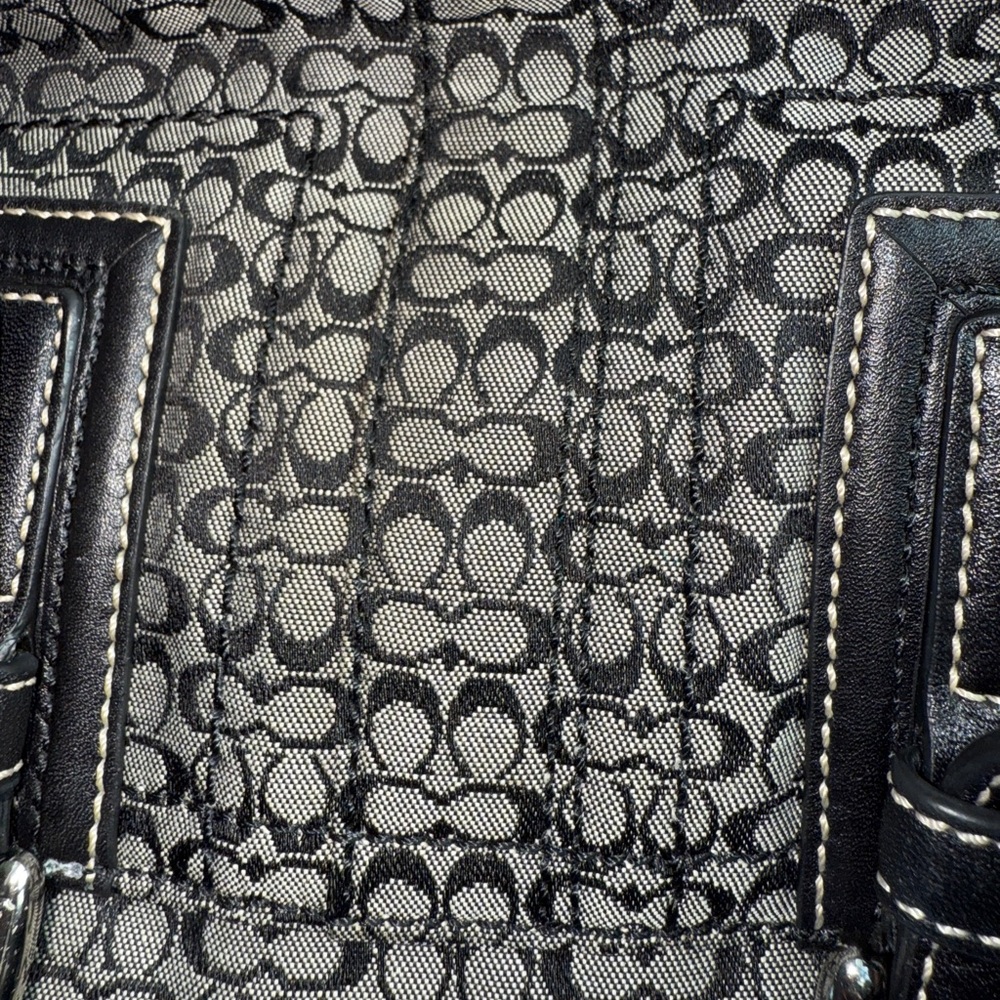 Coach Black Leather Detail